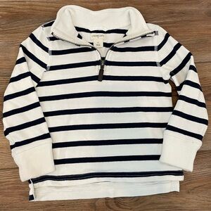 J. Crew crewcuts striped long sleeve half zip pullover sweater. Size 2 boys